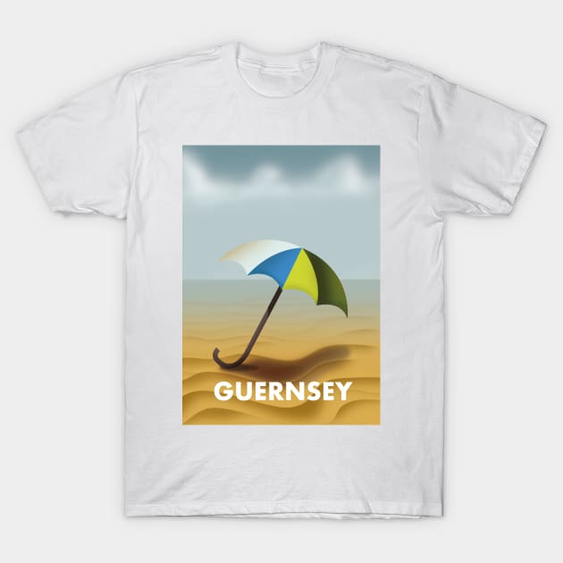 Guernsey Travel poster T-Shirt by nickemporium1